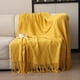 thumbnail image 1 of Manta De Punto Suave, Diseño Con Flecos, Comodidad Para Todas Las Estaciones, Decoración Acogedora Para El Hogar, Ideal Para El Sofá, La Cama, Viajes Y Actividades Al Aire Libre., 1 of 8