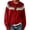 Red, variant on Nordic Pattern Toggle Cardigan For Women Long Sleeve Crew Neck Warm Knit Christmas SweatersS-3XL