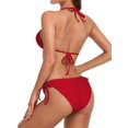 thumbnail image 4 of Asoul Women's Halter String Grandient Bikini Sets Two Piece Triangle Swimsuits High Cut Bathing Suits, 4 of 11