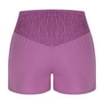 thumbnail image 5 of Crunowin Womens Lightweight Summer Shorts, High Waisted Solid Sport Shorts Purple XL, 5 of 6