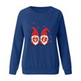 thumbnail image 2 of Gibobby Sudadera Mujer Moda Sudadera con capucha deportiva informal para parejas para el día de San Valentín con estampado de animados y sin capucha (para mujeres)(Azul, S), 2 of 5