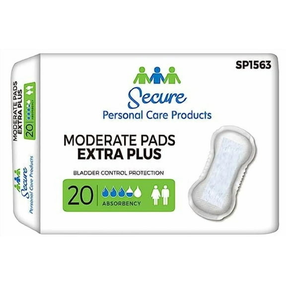 Secure - SP1563 - Bladder Control Pad TotalDry 13.75 Inch Length Moderate Absorbency Polymer Female Disposable