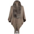 thumbnail image 1 of Capa de punto para mujer con chal y borlas de cuello de moda de otoño e invierno, 1 of 6