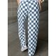 thumbnail image 2 of Pantalones Acelit a cuadros casuales para mujer, cintura elástica, azul XXL, 2 of 5