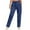 Blue, variant on Women's Casual Pants Solid Color High Waisted Straight Leg Elastic Waistband Gym Trousers with Pockets Comfortable Fall Winter Athletic Sport Dress Slacks for Women Black XL
