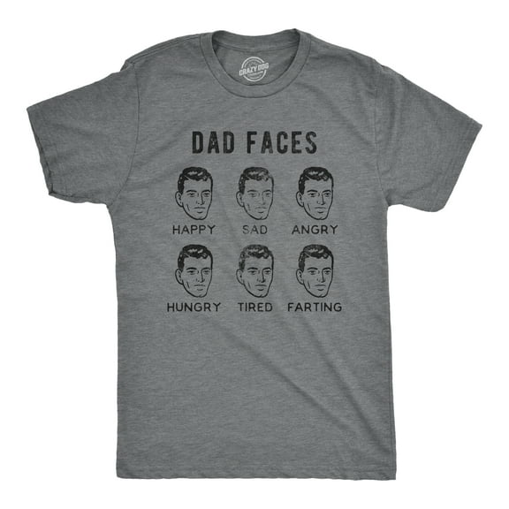 Mens Dad Faces T Shirt Funny Fathers Day Sarcastic Emotions Chart Graphic Novelty Tee Graphic Tees
