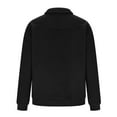 thumbnail image 3 of Chiccall Mens Fuzzy Fleece Sweatshirts Long Sleeve Pullover Warm Quarter Zip Lapel Sweaters, 3 of 6
