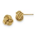thumbnail image 1 of 14K Yellow Gold Polished Triple Love Knot Post Earrings, 1 of 2