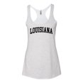 thumbnail image 2 of Wild Bobby State of Louisiana College Style Women Tri-Blend Racerback Tank Top, 2 of 6