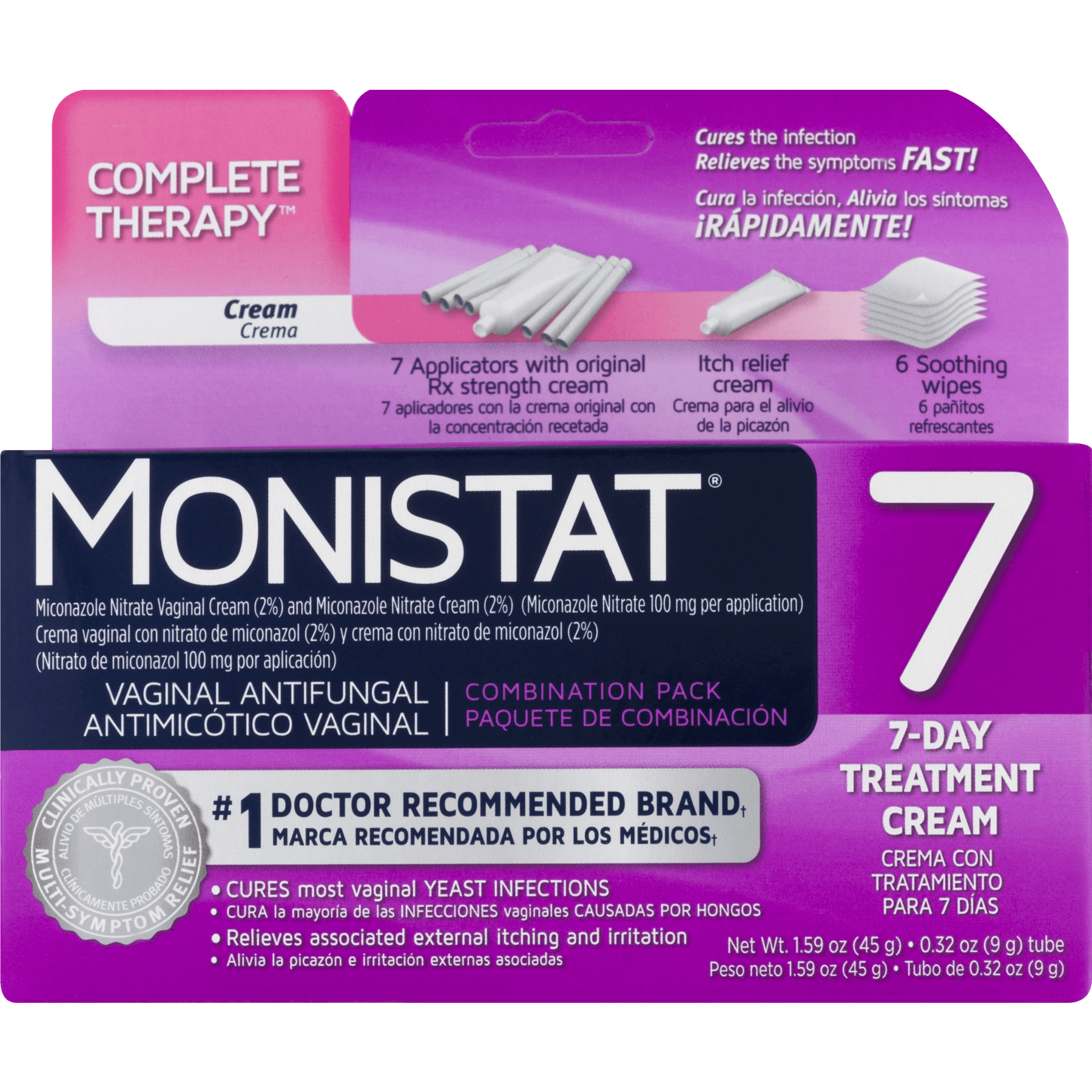 Monistat, Vaginal Antifungal 3-Day Treatment Ovules Complete Pack - image 4 of 8