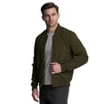 thumbnail image 4 of WenVen Men's Bomber Coat Spring Jacket Windproof Work Utility Outerwear Army Green M, 4 of 12
