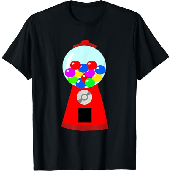 Bubble Gum Gumball Sweet Candy Machine Bubblegum T-Shirt T-Shirt men and women can wear, black, white, gifts