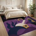 thumbnail image 3 of ODIKA 8'x10' Washable Area Rug Purple Gold Abstract Celestial Design Geometric and Astral Motifs with Modern Artistry for Living Room, Under Sectional, Family , Durable, Non-Slip, 3 of 7