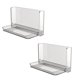 thumbnail image 1 of Estante flotante pequeño para pared, estante de baño plegable para montaje en pared, estante de noche para teléfono, control remoto transparente gris, 1 of 5