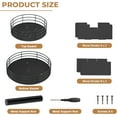 thumbnail image 3 of Snack Organizer - Versatile Snack Storage 2 Tier Lazy Susan with Convenient Grab-and-Go Design, Metal Snack Holder for Home, Office, Breakroom, 11.85" L x 11.85" W x 13.3" H (Matte Black), 3 of 7