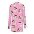thumbnail image 3 of Cárdigan de manga larga con estampado navideño de moda para mujer, chaqueta de poliéster para mujer, 3 of 6