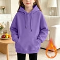 thumbnail image 2 of OJSFQUFP Boys' Hoodie and Winter Cotton Girls' Casual Long Sleeved Top Solid Color Jacket Hoodie, 2 of 6