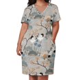 thumbnail image 3 of Vestido gris de bolsillo suelto de jardín japonés, ropa de mujer, vestidos para fiesta de boda, 3 of 7