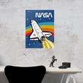 thumbnail image 3 of NASA Logo Over Space Shuttle with Rainbow Home Business Office Sign, 3 of 4