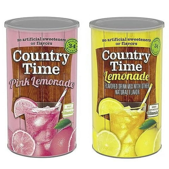Country Time Lemonade Mix Variety Pack - By Obanic - 2 Pack, 82.5 oz