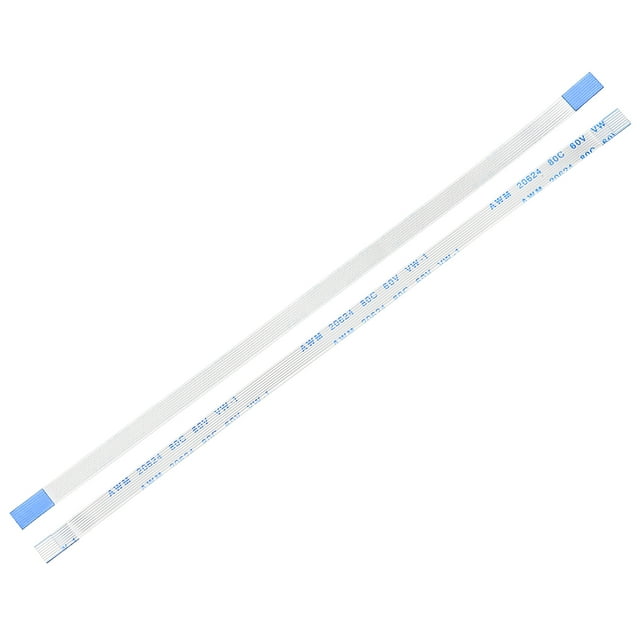 Cable de cinta FPC FFC de 8 pines Uxcell para TV LCD, audio de coche, reproductor de DVD, portátil PE blanco 5 piezas