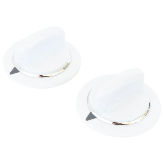 KITCHEN BASICS 101: 2 Pack WE1M654 White Dryer Timer Knob Replacement for GE General Electric