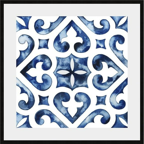 Somerset House Publishing 2391 23 x 23 in. Cobalt Tile VI Framed Fine Art Print