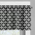 thumbnail image 5 of Ambesonne Mudcloth Valance & Curtain, Native Triangles, 55"x45", White and Black, 5 of 7