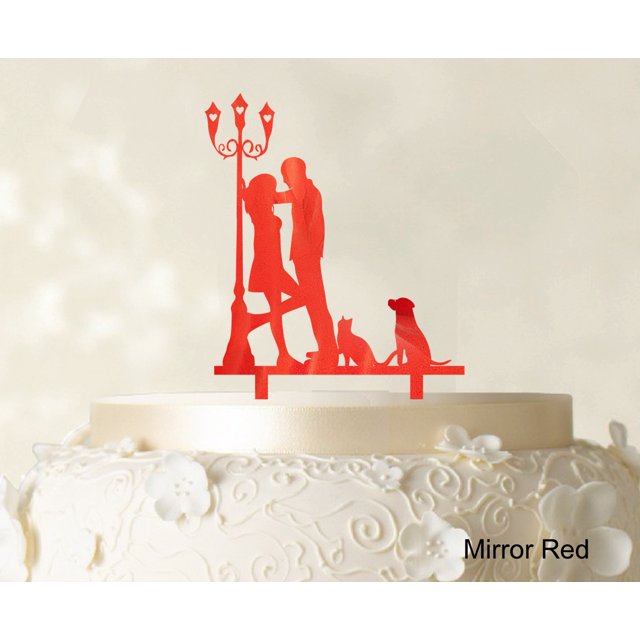 Couple Wedding Cake Topper Personalized Silhouette Cake Topper Color Option Available 4-6 Inches Wide