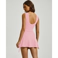 thumbnail image 3 of FITOP Womens Tennis Dress Sleeveless Wrap Skirt Athletic Dress with Built in Shorts Golf Dress Workout Rompers, 3 of 9