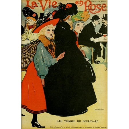 En Rose - La Vie en Rose 1903 Canvas Art - Franciso Javier Gos (24 x 36)