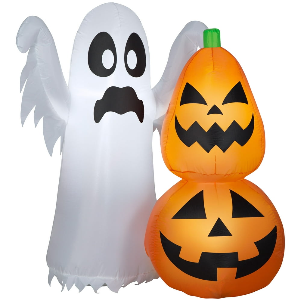 Airblown Halloween 4 Foot Inflatable Ghost Pumpkin by Gemmy Industries