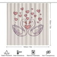thumbnail image 2 of Shower Curtain Set 4 Piece include Shower Curtain and Rugs and Non Slip U Shaped Toilet Rugs Luxury Bathroom Decor Swan Love Valentines, 2 of 5