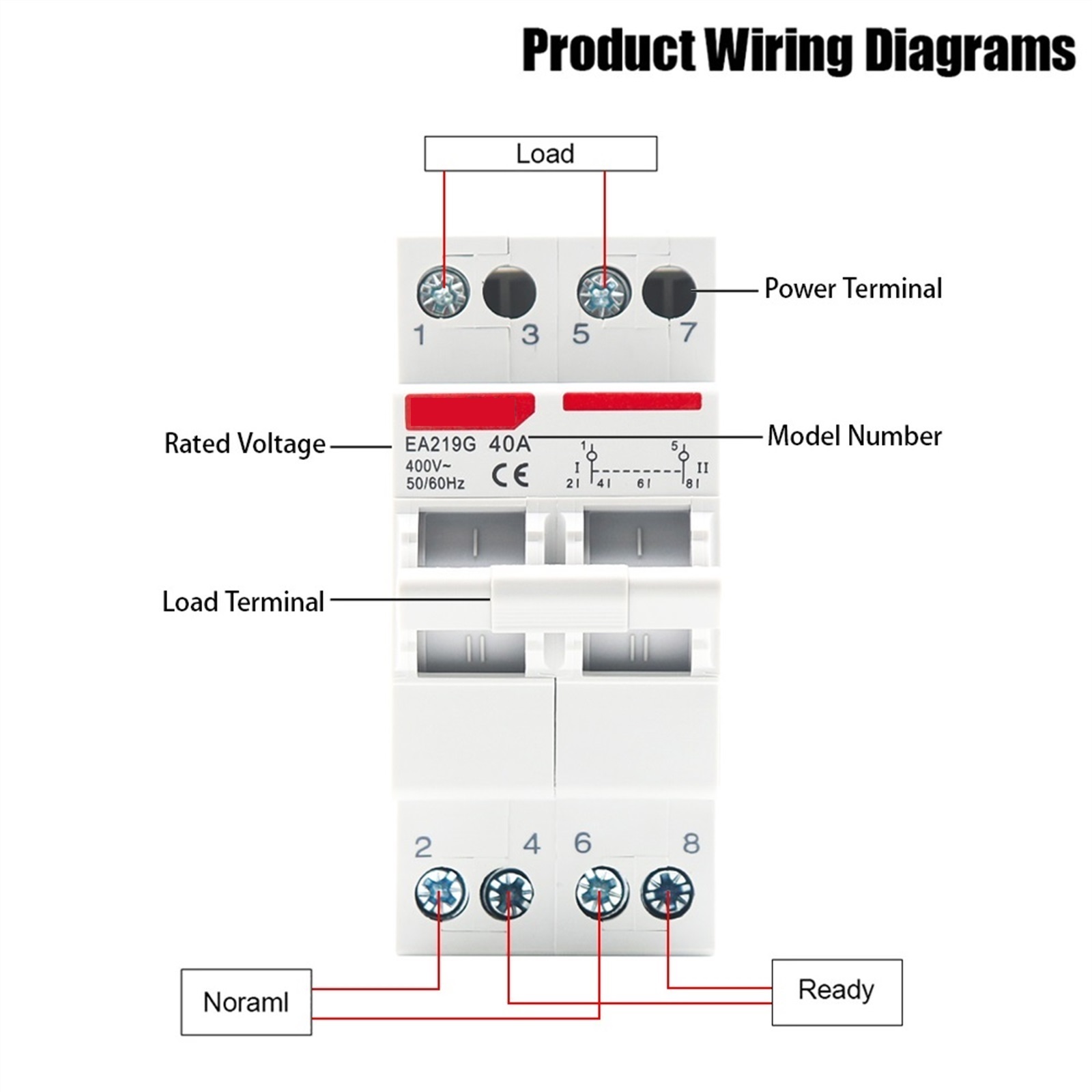 circuit breaker 2P 40A 63A AC 230V 400V Dual Power Manual Transfer Interlock Circuit Breaker Din Rail Isolating Discounnecting Switch
