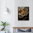 thumbnail image 4 of Creowell 16x20 in / 12x16 in Decorative Painting Abstract Wall Art Brown Flowers Canvas Pictures Contemporary Minimalism Abstract Flower Artwork for Bedroom Bathroom Living Room Wall Decor 16x20 in, 4 of 5