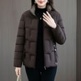 thumbnail image 4 of FDGIU Women's Quilted Jacket - Long Sleeve Full Zip Lightweight Insulated Coat, Plus Size Casual Winter Outerwear with Pockets, 4 of 7