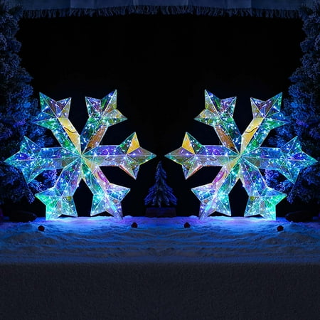 

Christmas Decorations Christmas Snowflake Pentagramlights Led Smartillusion Rgb Bluetooth App String Lights Explodingstar Suit Decoration Lights Holiday Lights 2Pc Household Pendant Flash Deal