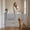 gray, variant on Retractable Gates, Mesh Safety Gate for Stairs & Doorways, Extra Wide Tall Pet Dog Gate, Indoor Outdoor Hardware Mount Safety Barrier, One-Hand Operation (White, 55" W x 35" H)