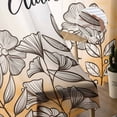 thumbnail image 5 of Sheer Curtains 84 inches Long, Autumn Fall Floral Plant Watercolor Style Light Filtering Sheer Window Curtains Rod Pocket Voile Drapes for Bedroom Living Room, 52"W x 84"L 2 Panels, 5 of 7