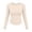 Beige, variant on Tqcoqu Womens Long Sleeve Shirts Fitted Going Out Tops Basic Tee Casual Work Clothes Trendy Fall Outfits
