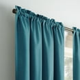 thumbnail image 3 of Eclipse Samara Solid Blackout Curtains, Single Curtain Panel, 95 Inch Long Blackout Curtains, 42" W x 95" L, Peacock Blue, 3 of 8
