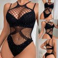 thumbnail image 5 of Gibobby Conjunto de lencería de encaje Conjunto de Lencería de Malla, Conjunto de Lencería de Encaje Transpirable Color Block Sujetador Suave y Elegante para Mujer(Negro, Talla única), 5 of 5