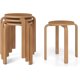 thumbnail image 1 of Songqin Stackable Bentwood Stools Set of 4, 18-Inch Height Backless Counter Chairs with Round Top, Anti-Slip Felt Pad, Portable School Stool for Dining Room, Kitchen, Classroom (Walnut), 1 of 18