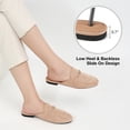 thumbnail image 5 of Ecetana Women's Mules Classic Suede Slip On Shoes Closed Toe Backless Flat Loafer Slides for Business Work Office Casual, 5 of 7