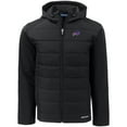 thumbnail image 2 of Men's Cutter & Buck Black Buffalo Bills  Big & Tall Evoke Hybrid Eco Softshell Recycled Full-Zip Hooded Jacket, 2 of 3