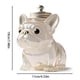 thumbnail image 3 of Bote de almacenamiento de cristal hermético para tarros de caramelos en forma de perro blanco | Gran recipiente decorativo para premios para mascotas con tapa en la encimera de la cocina |, 3 of 8