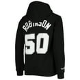thumbnail image 3 of Youth Mitchell & Ness David Robinson Black San Antonio Spurs Hardwood Classics Name & Number Pullover Hoodie, 3 of 3