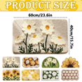 thumbnail image 3 of FURNIX Floral Bathroom Rugs,White 23X16In Plush Non Slip Door Mat,Soft Fluffy Absorbent Polyester Mat,Machine Washable Quick Dry Rug,Home Anti Slip Decorative Rug,Aesthetic Funny Decor Rug, 3 of 4