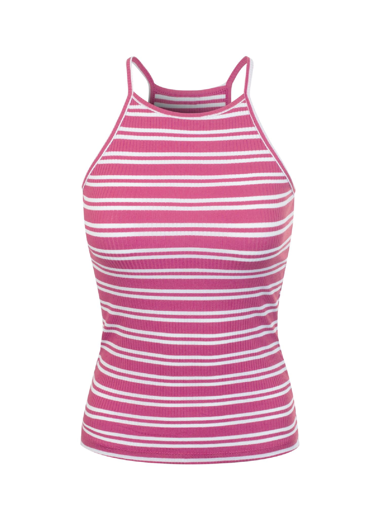 Made by Olivia Women's Basic High Halter Neck Sleeveless Ribbed Racerback Tank Top - Walmart.com