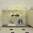 thumbnail image 2 of Stylish Tempered Glass Display Cabinet With Bluetooth LED Light Strip And Lockable Casters For Versatile Storage, 2 of 15